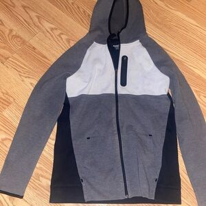 Old navy Gray and Black Zip-Up Hoodie
